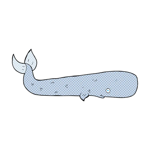 Komiska cartoon whale — Stock vektor