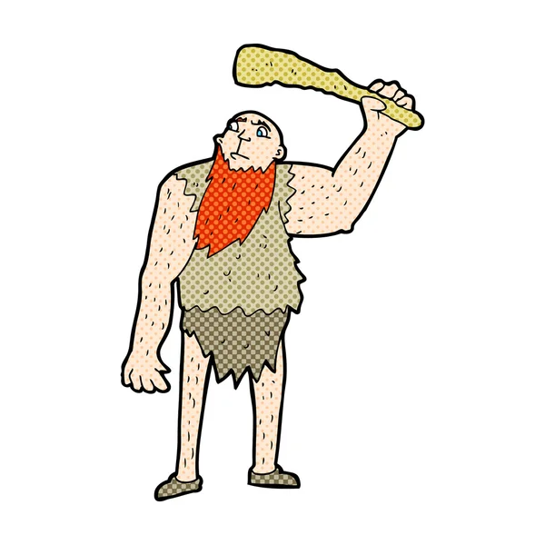 Comic cartoon neanderthal — Stock vektor