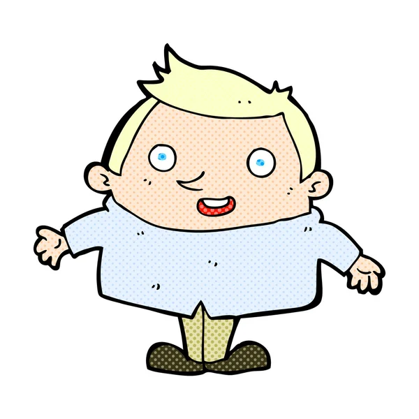 Strip cartoon gelukkig man — Stockvector