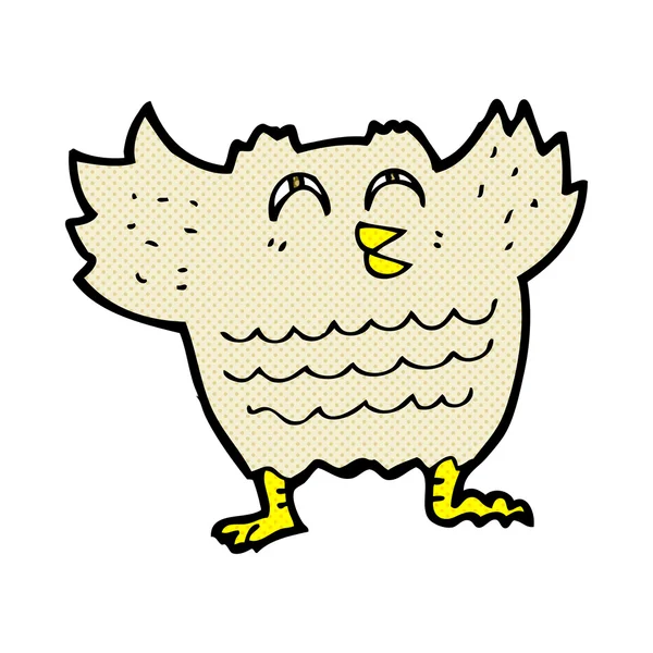 Comic cartoon owl — Stock Vector