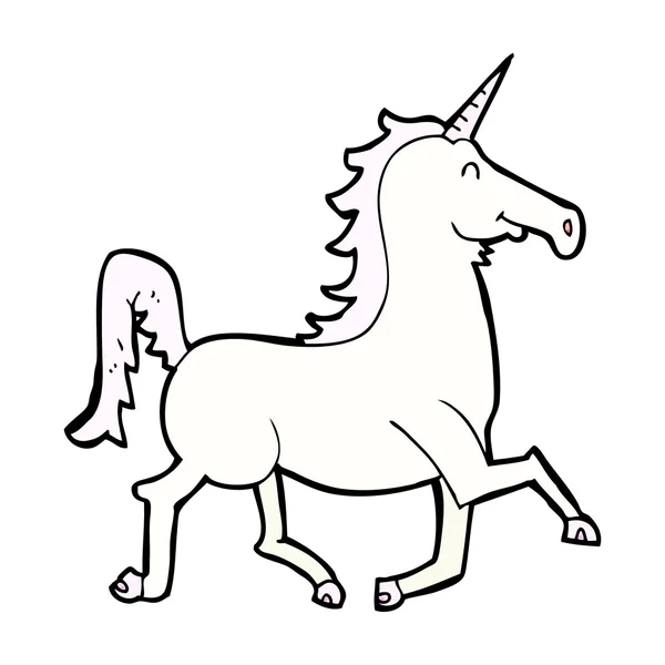 Unicornio cómico de dibujos animados — Archivo Imágenes Vectoriales