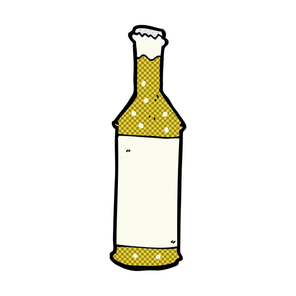 コミック漫画ビール瓶 — ストックベクタ