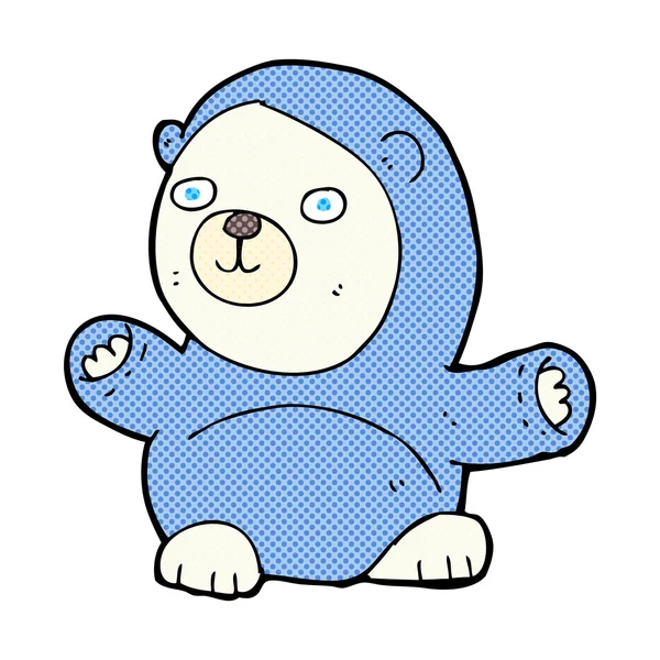 Bande dessinée mignonne ours polaire — Image vectorielle