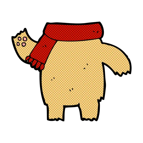 Cómic de dibujos animados de peluche cuerpo de oso (mezclar y combinar o añadir fotos propias ) — Vector de stock