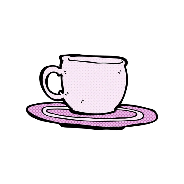 Комікс мультфільм чашка чаю — стоковий вектор