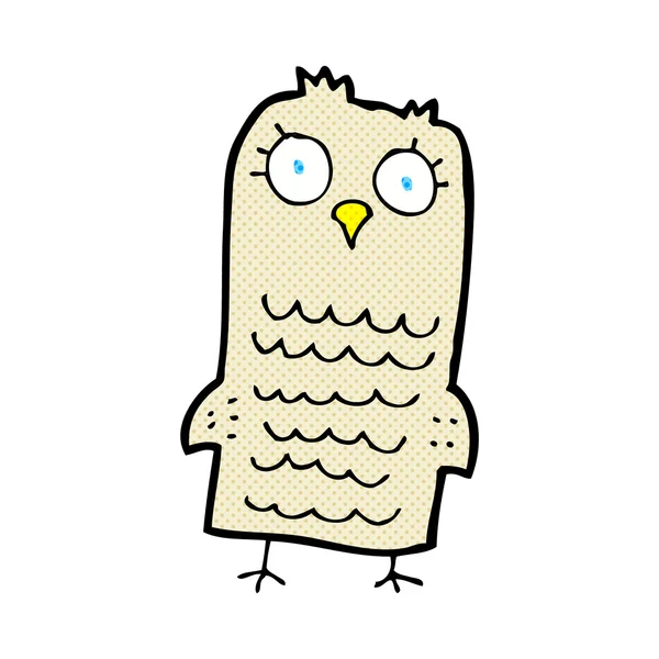 Comic cartoon owl — Stock Vector