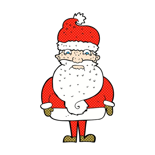 Bande dessinée grognon santa claus — Image vectorielle