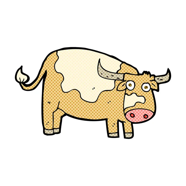 Kráva komiks kreslený — Stockový vektor