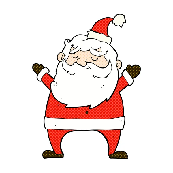 Jolly santa comic cartoon — Stock Vector