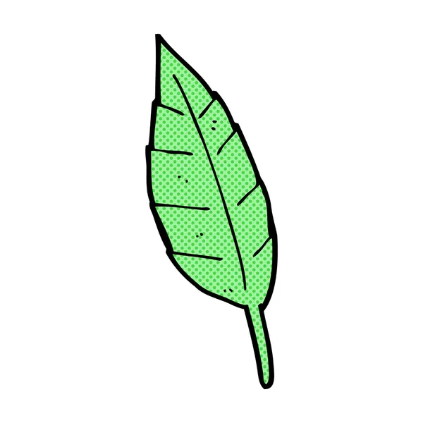 Comic cartoon leaf — Stock Vector