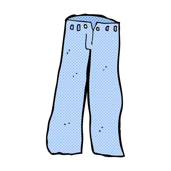 Comic cartoon jeans — Stock Vector