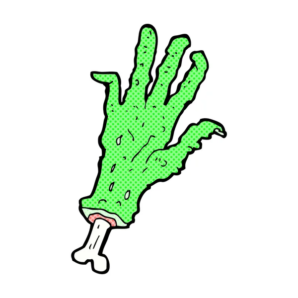 Comic cartoon zombie hand — Stock Vector