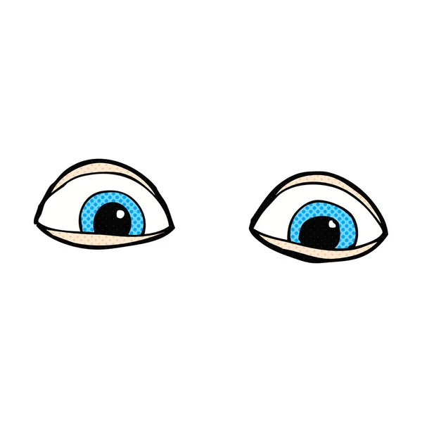 Ojos de dibujos animados cómicos — Vector de stock