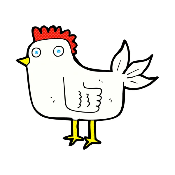Comic cartoon hen — Stock Vector