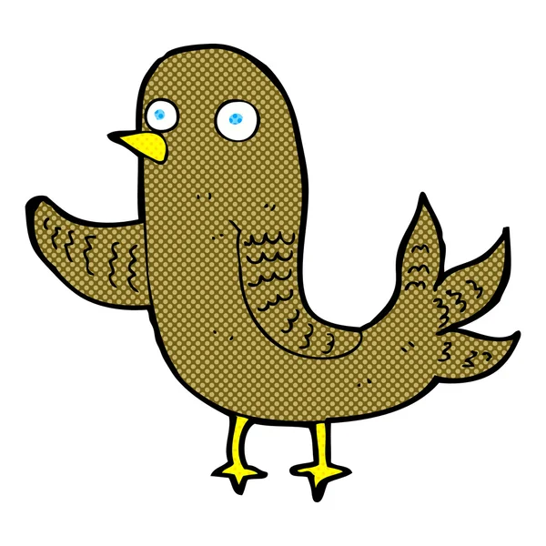 コミック漫画を振って鳥 — ストックベクタ