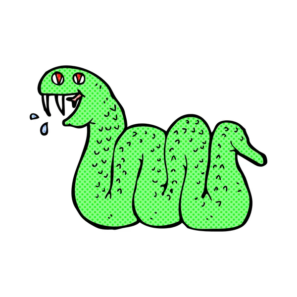 Serpiente de dibujos animados cómicos — Vector de stock