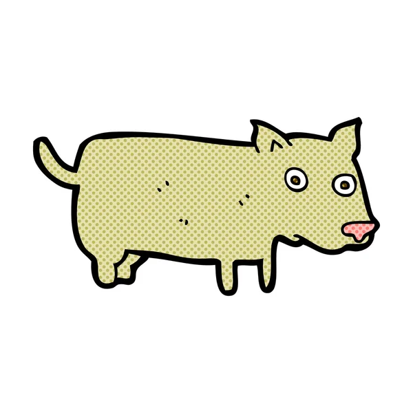 Historieta pequeño perro de dibujos animados — Vector de stock