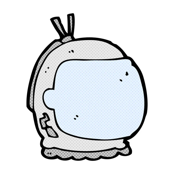 Comic cartoon astronaut helmet — Stock Vector