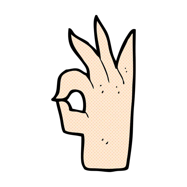 Комічний мультфільм добре рука жест — стоковий вектор