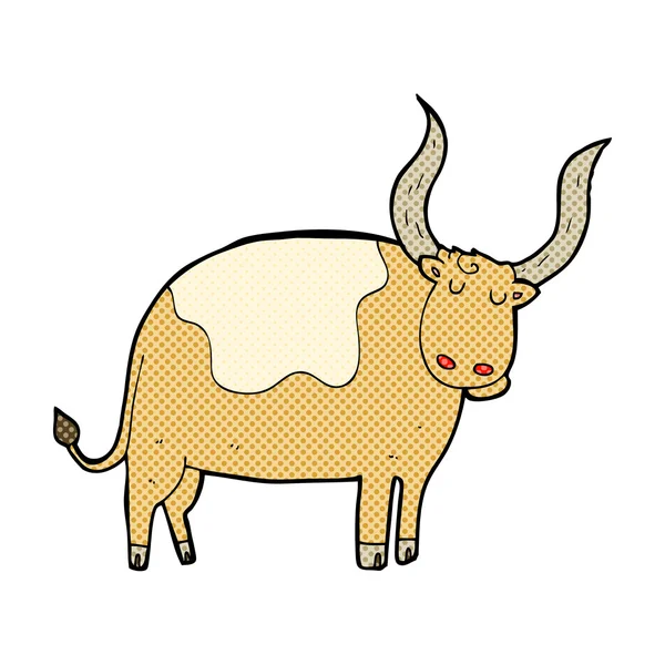 Strip cartoon ox — Stockvector