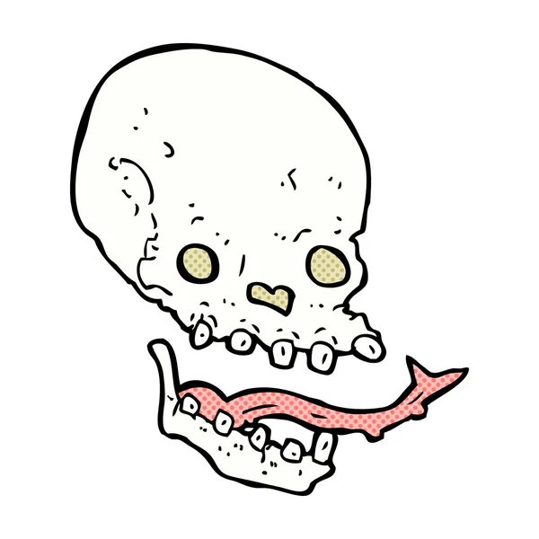 Comic cartoon spooky skull — Stock Vector