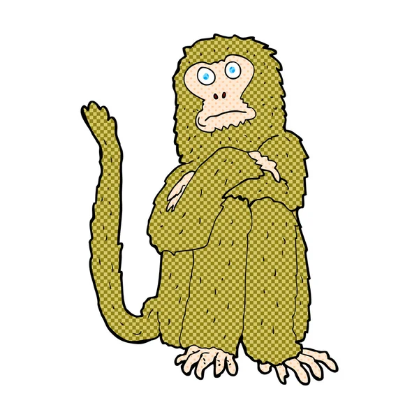 Komik karikatür maymun — Stok Vektör