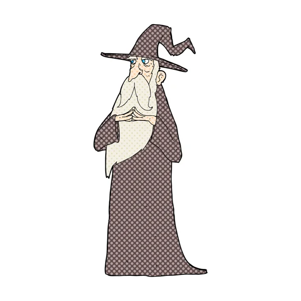 Strip cartoon oude wizard — Stockvector