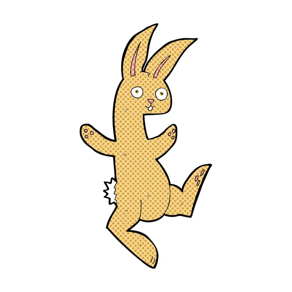Funny comic cartoon rabbit — Stock Vector