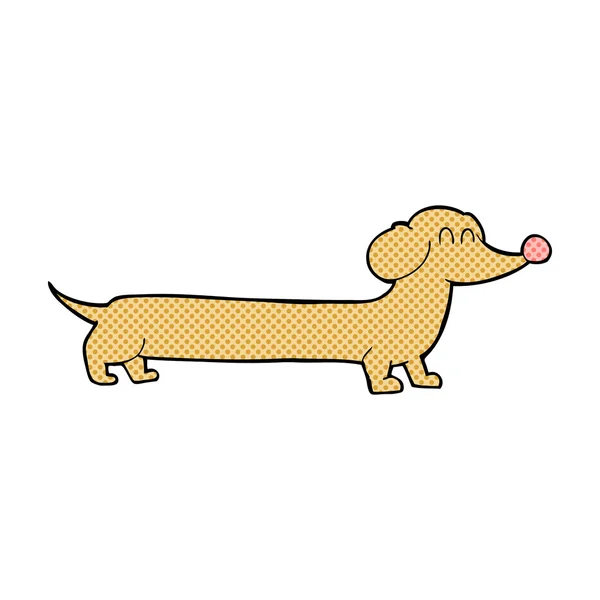 Desenhos animados em quadrinhos dachshund — Vetor de Stock