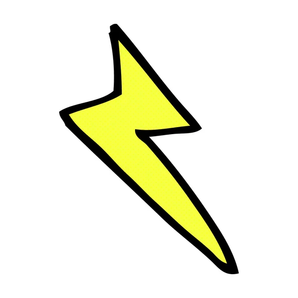 Comic cartoon lightning bolt symbol — Stock Vector