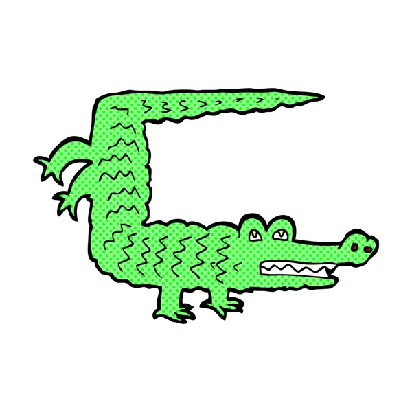 Comic cartoon crocodile — Stock Vector