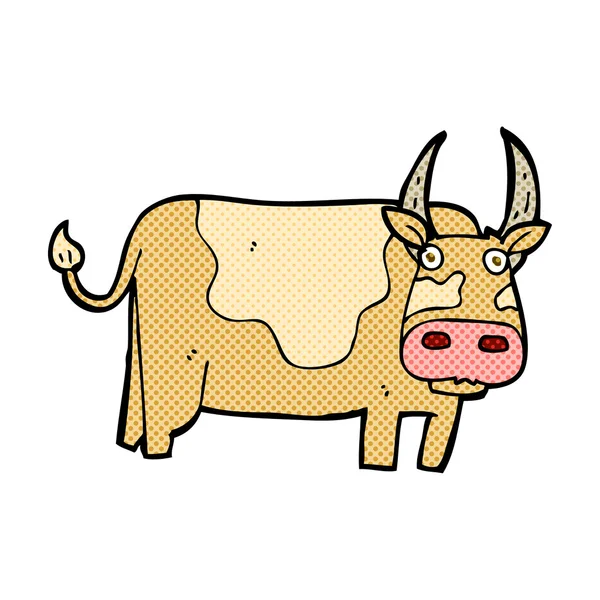 Toro cómico de dibujos animados — Vector de stock