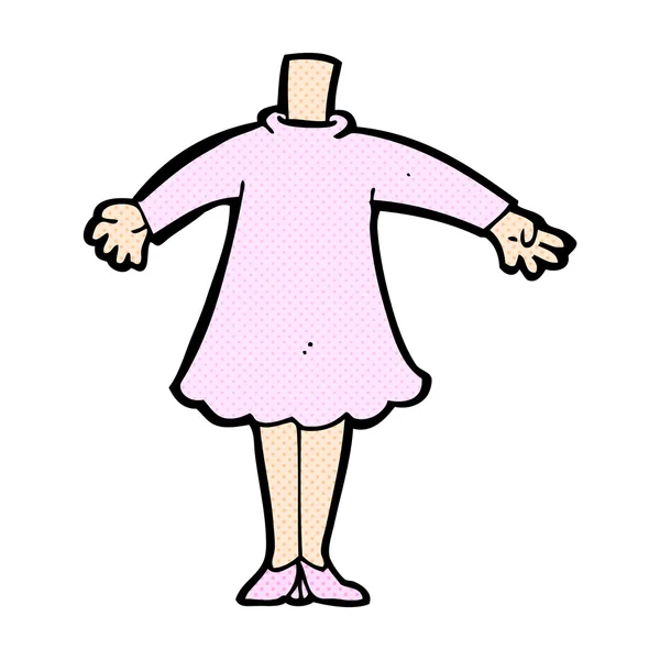 Komiska tecknade kvinnliga kroppen (lägga till foton eller blanda och matcha komiska bil — Stock vektor