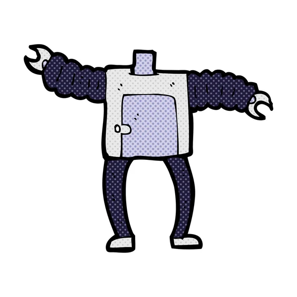 Komiks kreskówka robota ciała (wymieszać i dopasować bajki komiks lub dodać ow — Wektor stockowy