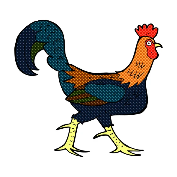 BD dessin animé cockerel — Image vectorielle
