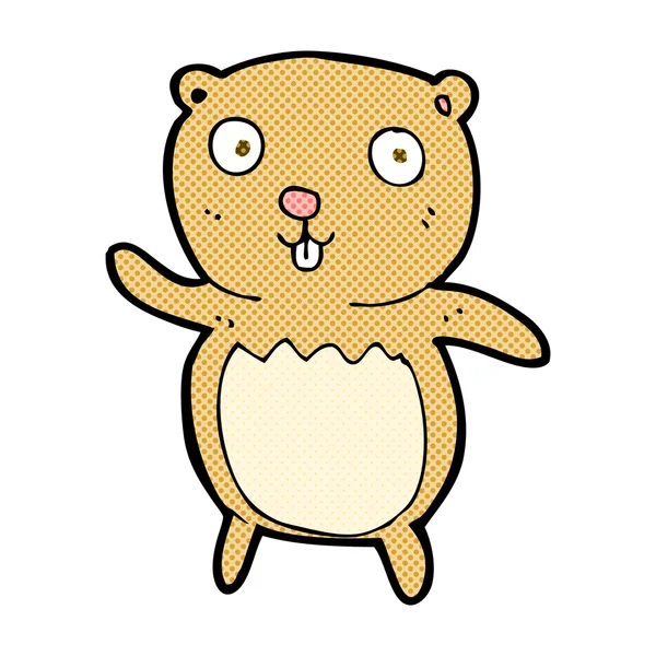 Комікс мультфільм плюшевий ведмідь — стоковий вектор