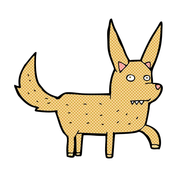 Cómic de dibujos animados perro salvaje — Vector de stock