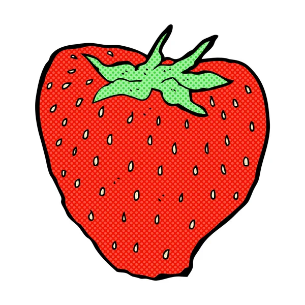 Comic cartoon strawberry — Stock Vector