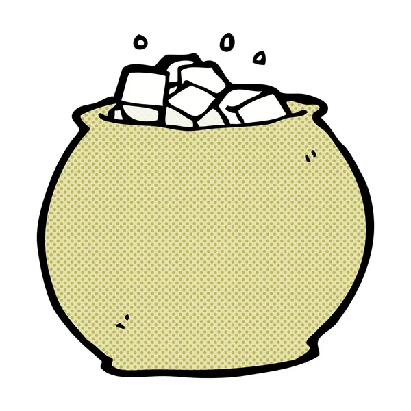 Komiks kreskówka miska cukru — Wektor stockowy