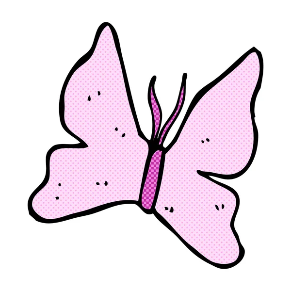 Cómic de dibujos animados símbolo de la mariposa — Vector de stock