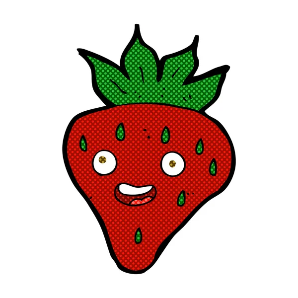 Bande dessinée heureux fraise — Image vectorielle