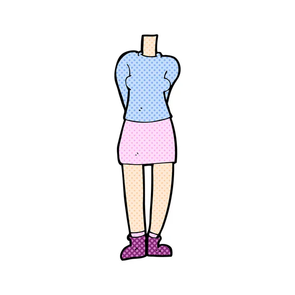 Desenho animado corpo feminino (misturar e combinar desenhos animados em quadrinhos ou adicionar o — Vetor de Stock