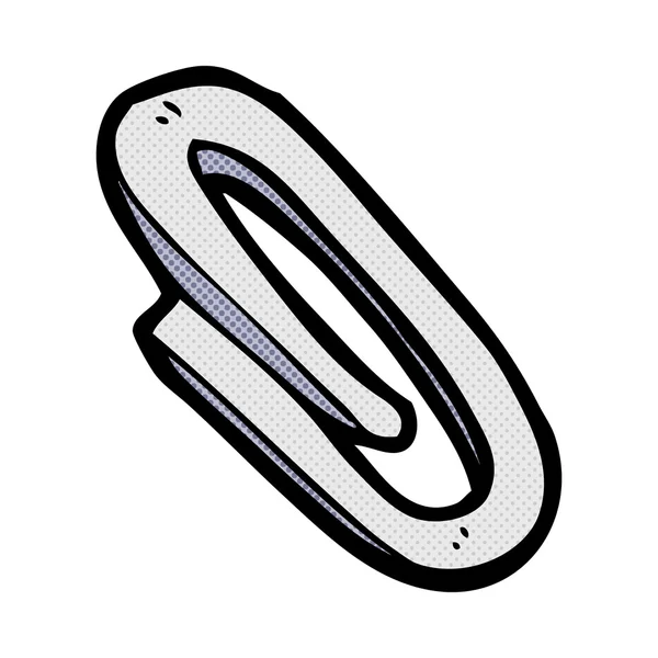 Comic cartoon paperclip — Stock Vector