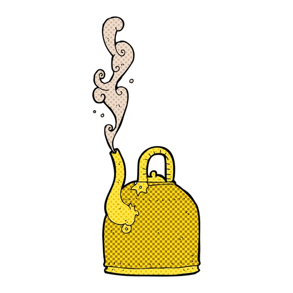 Eski demir su ısıtıcısı komik karikatür — Stok Vektör