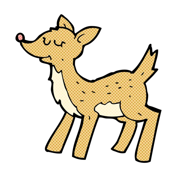 Venado cómico lindo de dibujos animados — Vector de stock