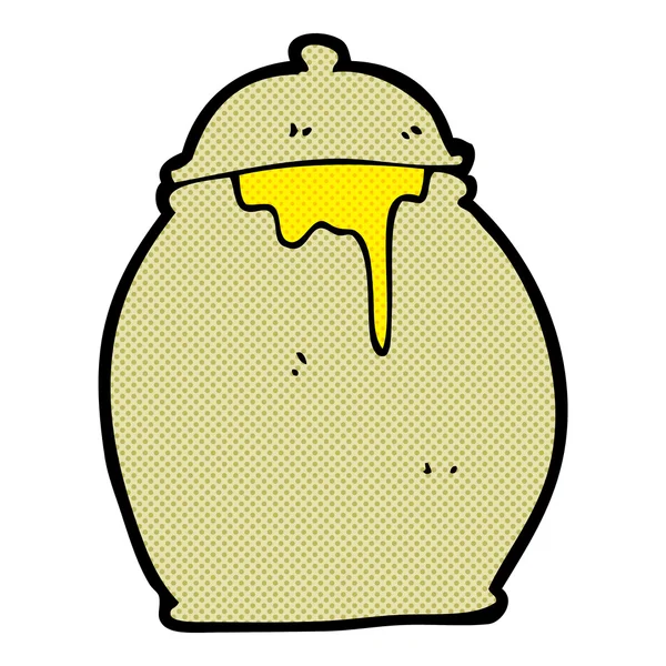 漫画卡通蜂蜜罐 — 图库矢量图片