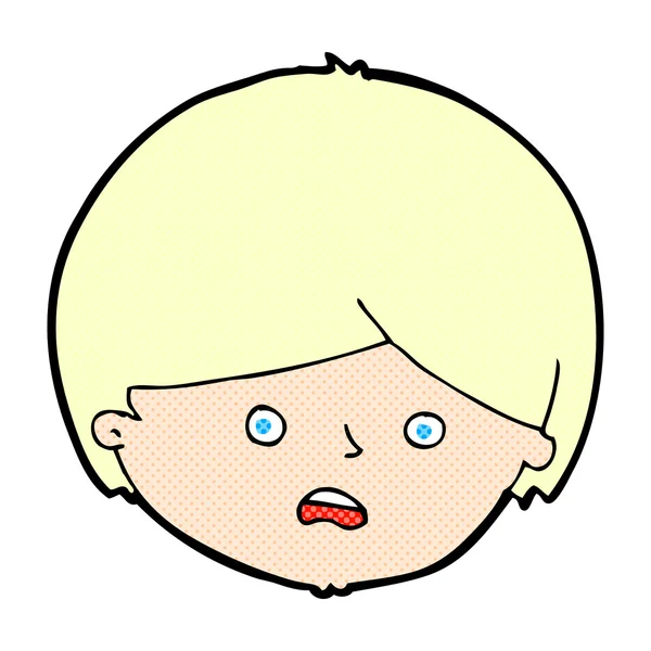 Комический мультфильм о несчастном мальчике — стоковый вектор