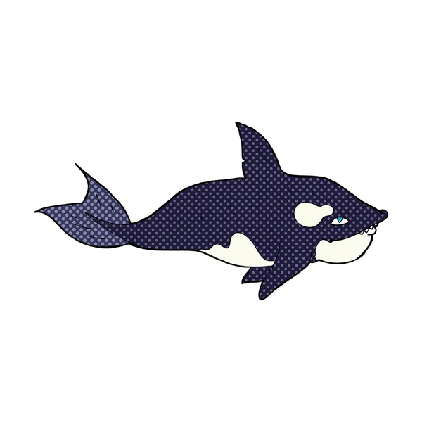 Strip cartoon killer whale — Stockvector