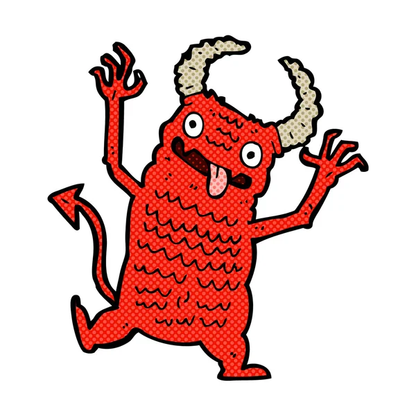 Comic cartoon demon — Stock Vector