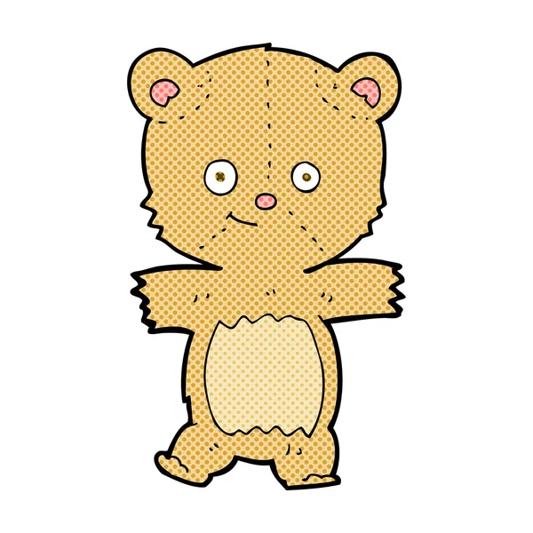 Comic cartoon teddy bear — Stock Vector